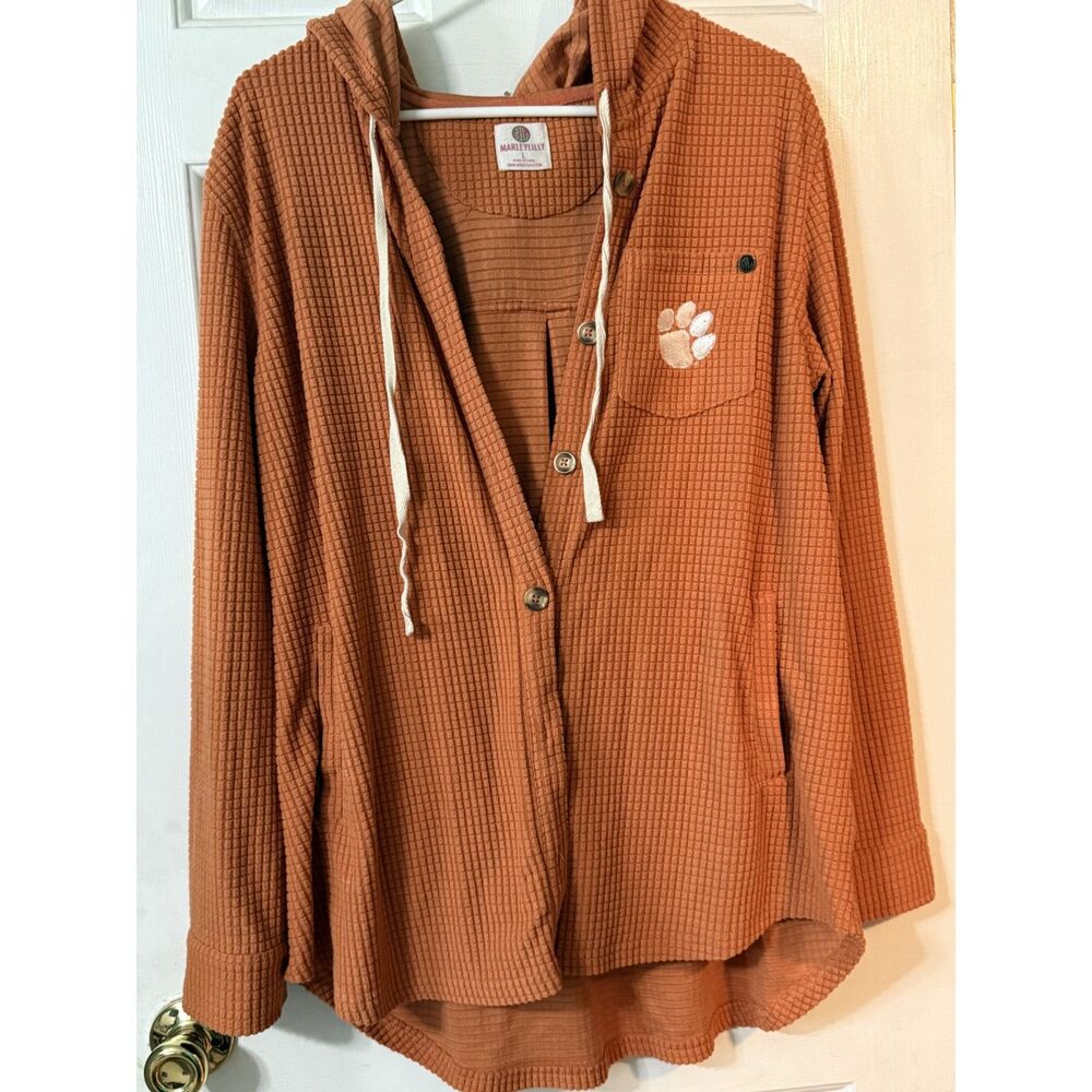 Clemson Tiger Cardigan-Marley Lily-Large